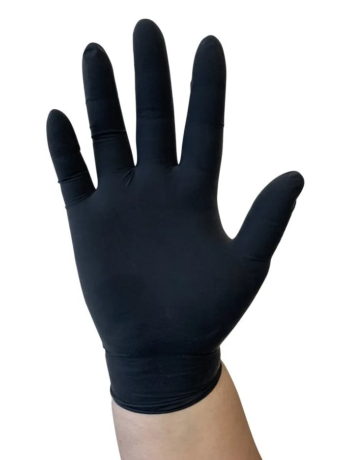 Dermatec Black Latex Gloves Box of 100 Anal