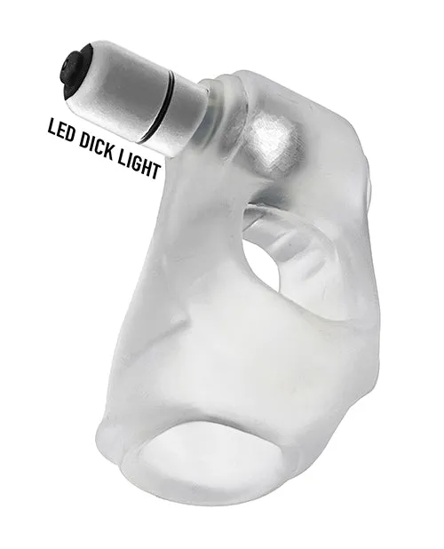 Dildos Blue Ox Designs LLCDba Oxballs Oxballs Glowsling Cock Sling LED Clear Ice