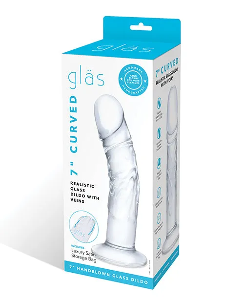 Dildos Electric Eel INC Glas 7 Curved Glass Dildo Clear