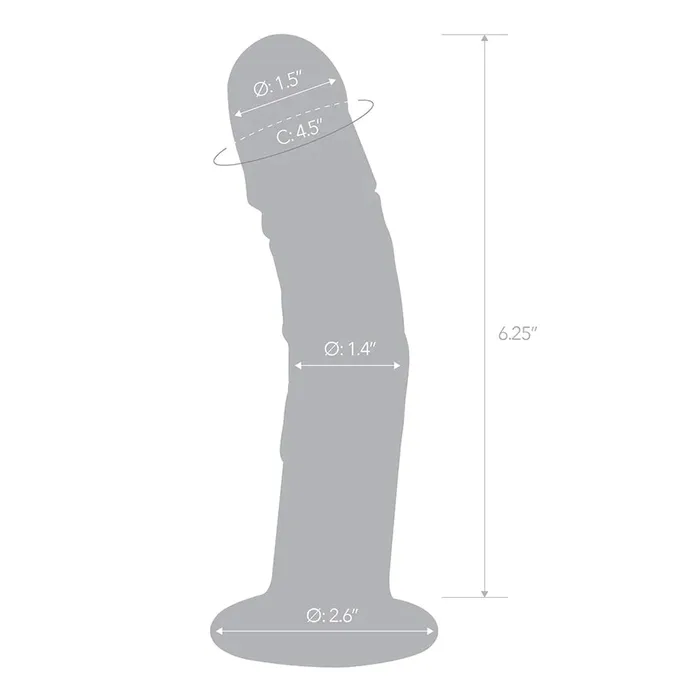 Dildos Electric Eel INC Glas 7 Curved Glass Dildo Clear