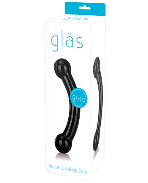 Dildos Electric Eel INC Glas Double Bull Glass Dildo Black