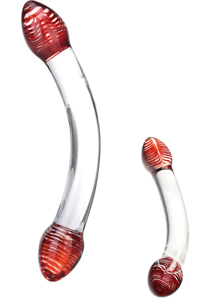 Dildos Glas Glas Red Head Double Dildo