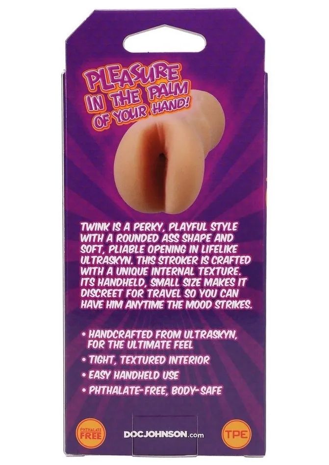 Doc Johnson Male Sex Toys Palm Pal Twink Ass Ultraskyn Masturbator Butt