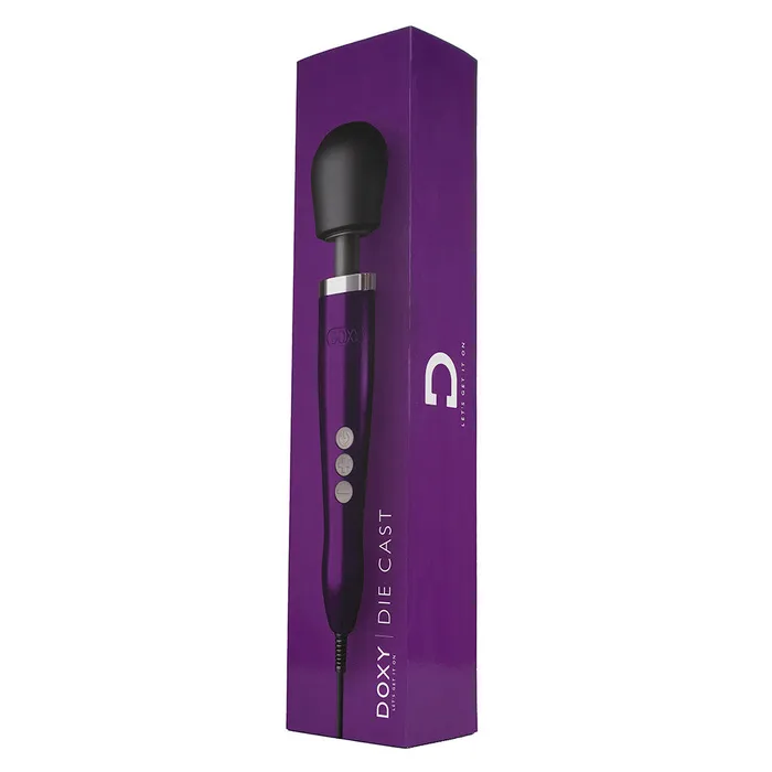 Doxy Die Cast Wand Vibrator Purple Doxy Vibrators