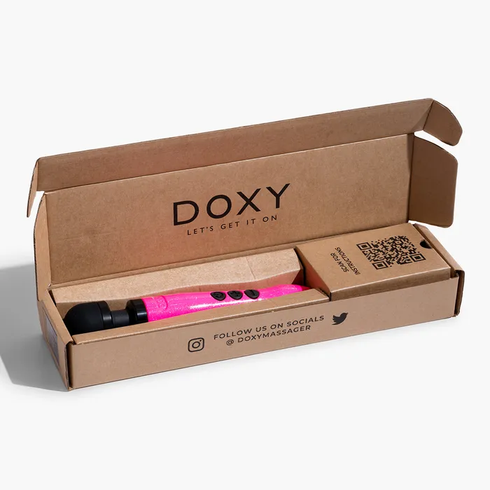 Doxy Vibrators Doxy Die Cast 3 Compact Wand Vibrator Hot Pink