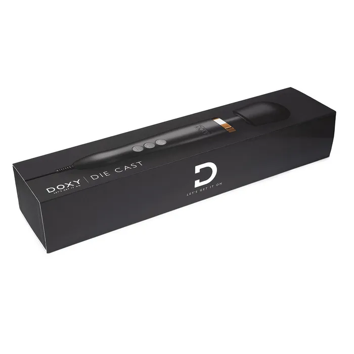 Doxy Vibrators Doxy Die Cast Wand Vibrator Matte Black24k Gold