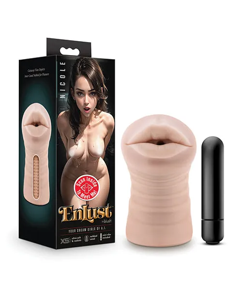 EnLust Vibrating Mouth Stroker Nicole Blush Novelties Male Sex Toys