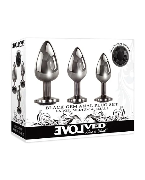 Evolved Novelties INC Anal Black Gem Anal Plug Set