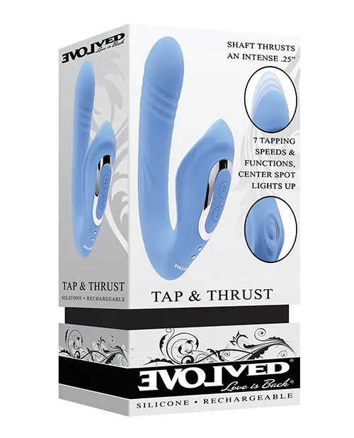 Evolved Novelties INC Evolved Tap Thrust Dual Vibe Blue Vibrators