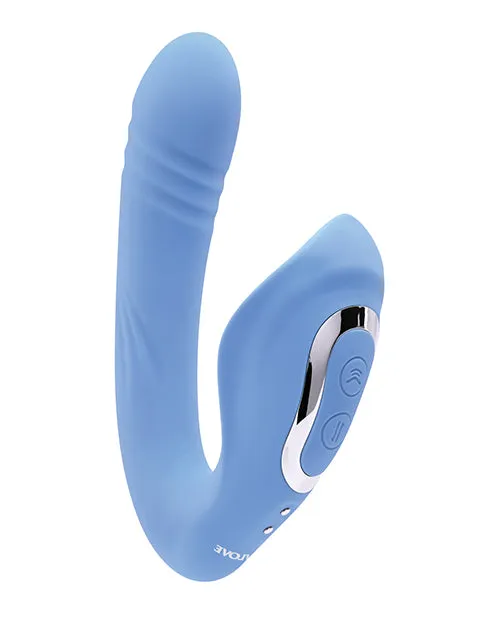 Evolved Novelties INC Evolved Tap Thrust Dual Vibe Blue Vibrators
