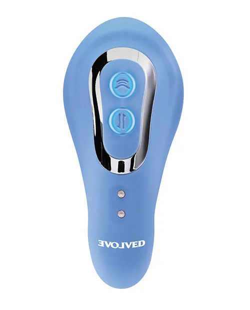 Evolved Novelties INC Evolved Tap Thrust Dual Vibe Blue Vibrators