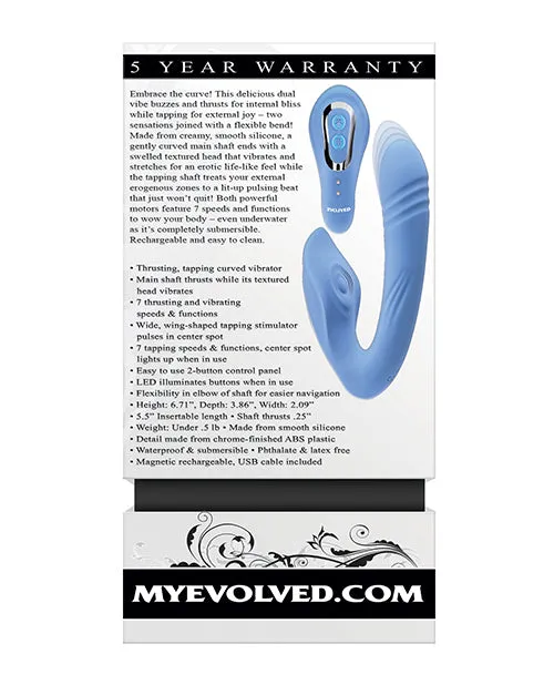 Evolved Novelties INC Evolved Tap Thrust Dual Vibe Blue Vibrators