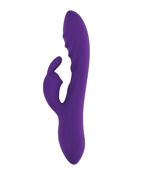 Evolved Novelties INC Vibrators Evolved Wavy Rabbit Vibrator Purple