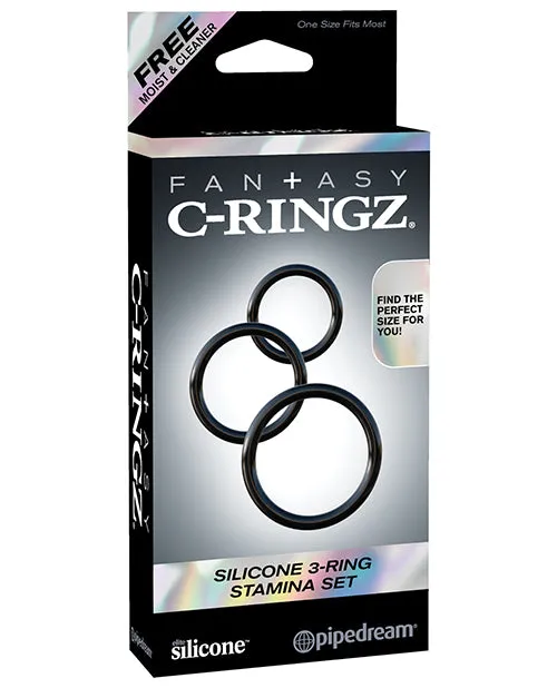 Fantasy CRingz Silicone 3Ring Stamina Set Pipedream Products Male Sex Toys