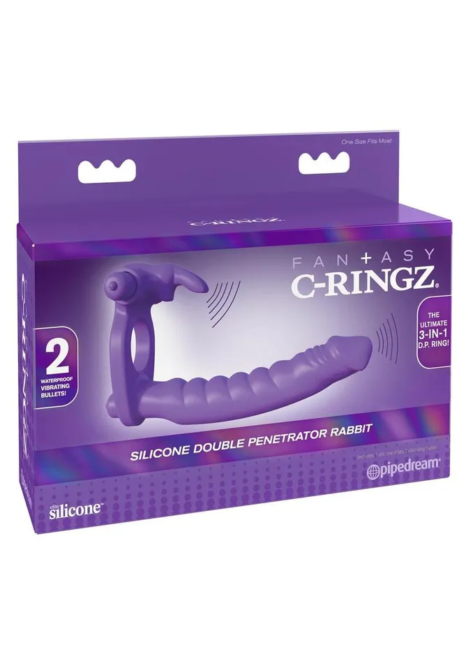 Fantasy CRingz Silicone Double Penetrator Rabbit Cock Ring Fantasy CRingz Male Sex Toys Fantasy CRingz Silicone Double Penetrator Rabbit Cock Ring Fantasy CRingz Male Sex Toys