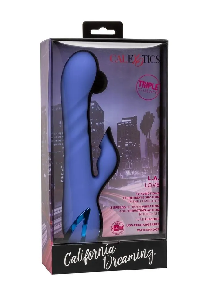 Female Sex Toys California Dreaming California Dreaming La Love Rechargeable Silicone Vibrator with Clitoral Stimulator Female Sex Toys California Dreaming California Dreaming La Love Rechargeable Silicone Vibrator with Clitoral Stimulator
