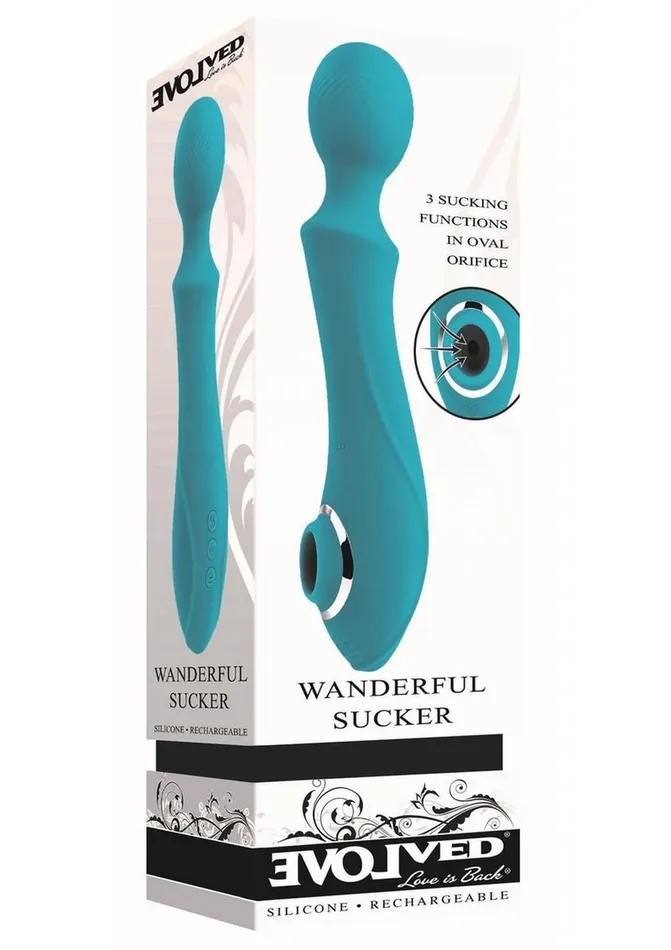 Female Sex Toys Evolved Wanderful Sucker Rechargeable Silicone Bodywand and Clitoral Stimulator Female Sex Toys Evolved Wanderful Sucker Rechargeable Silicone Bodywand and Clitoral Stimulator