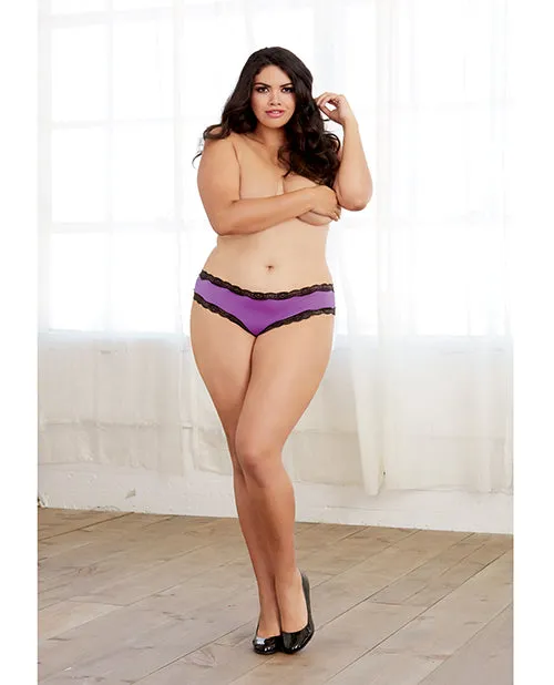Female Sex Toys Microfiber Cheeky Panty w Criss Cross Open Back Detail Dreamgirl