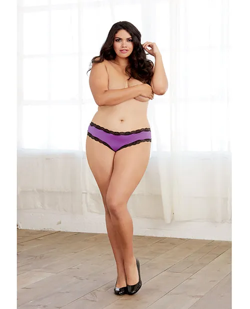 Female Sex Toys Microfiber Cheeky Panty w Criss Cross Open Back Detail Dreamgirl