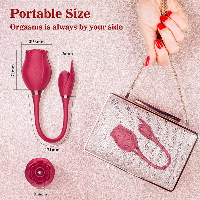 Female Sex Toys Sorlove 10 Patterns Rose Clitoral Sucking Vibrator with Licking Vibrating Egg