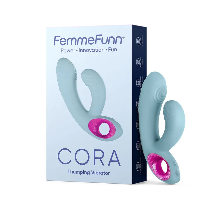 Femme Funn CORA Thumping Vibrator Light Blue Femme Funn Vibrators