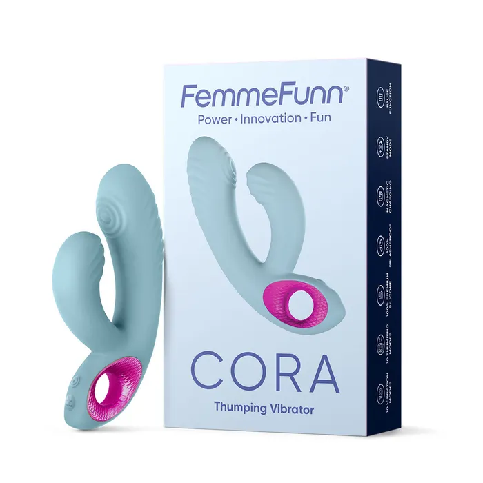 Femme Funn CORA Thumping Vibrator Light Blue Femme Funn Vibrators