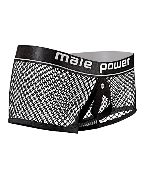Fishnet Mini Cock Ring Shorts Black Large Comme Ci Comme Ca Male Sex Toys