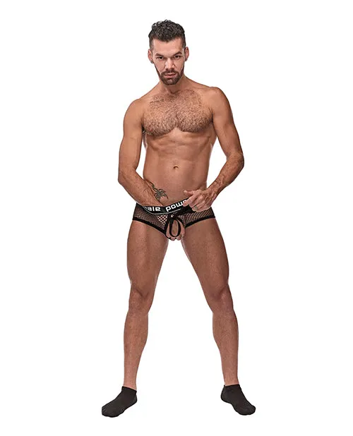 Fishnet Mini Cock Ring Shorts Black Large Comme Ci Comme Ca Male Sex Toys