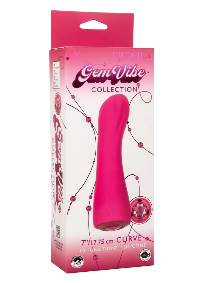 Gem Vibe Vibrators Gem Vibe Collection Curve Rechargeable Silicone GSpot Vibtator Gem Vibe Vibrators Gem Vibe Collection Curve Rechargeable Silicone GSpot Vibtator