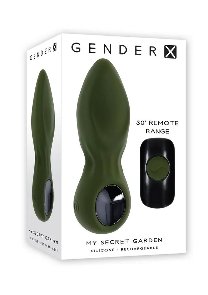 Gender X My Secret Garden Rechargeable Silicone Anal Plug with Remote Gender X Male Sex Toys Gender X My Secret Garden Rechargeable Silicone Anal Plug with Remote Gender X Male Sex Toys