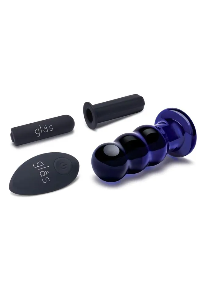 Glas Rechargeable Remote Controlled Vibrating Glass Beaded Buttplug Glas Anal Glas Rechargeable Remote Controlled Vibrating Glass Beaded Buttplug Glas Anal