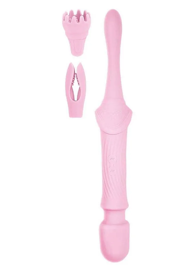 Goddess Pink Elegance Rechargeable Silicone Duel End Massager Goddess Vibrators
