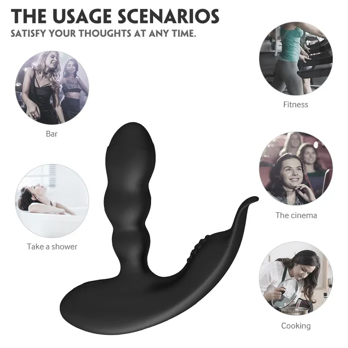 Heating Vibrating Prostate Massager Bendable Shaft Perineum Stimulator Sorlove Male Sex Toys