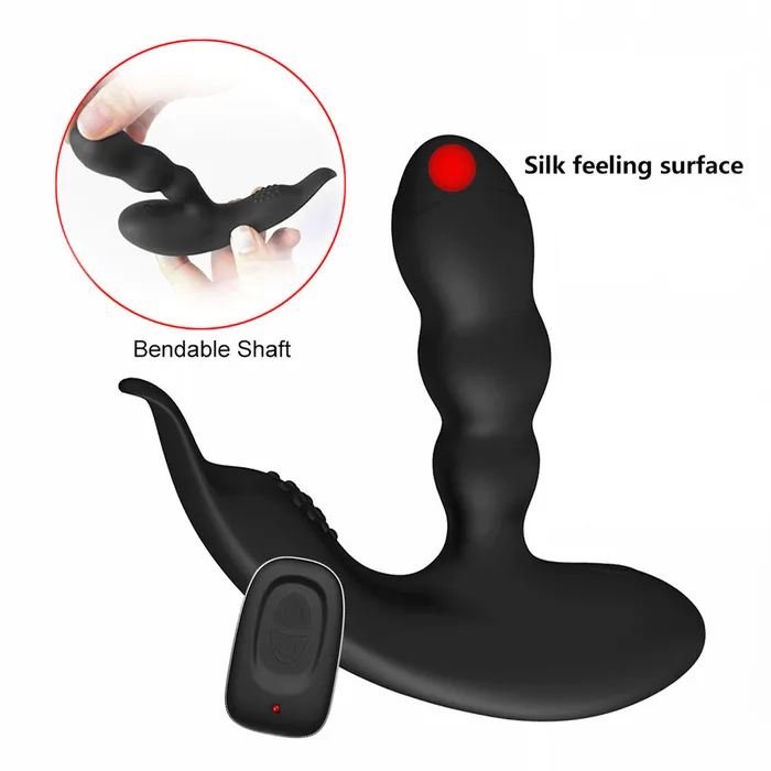 Heating Vibrating Prostate Massager Bendable Shaft Perineum Stimulator Sorlove Male Sex Toys