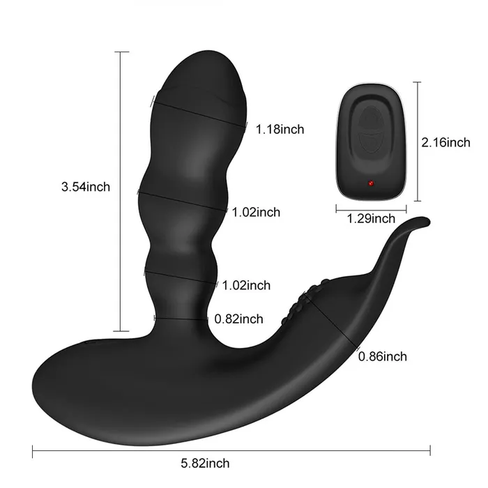 Heating Vibrating Prostate Massager Bendable Shaft Perineum Stimulator Sorlove Male Sex Toys
