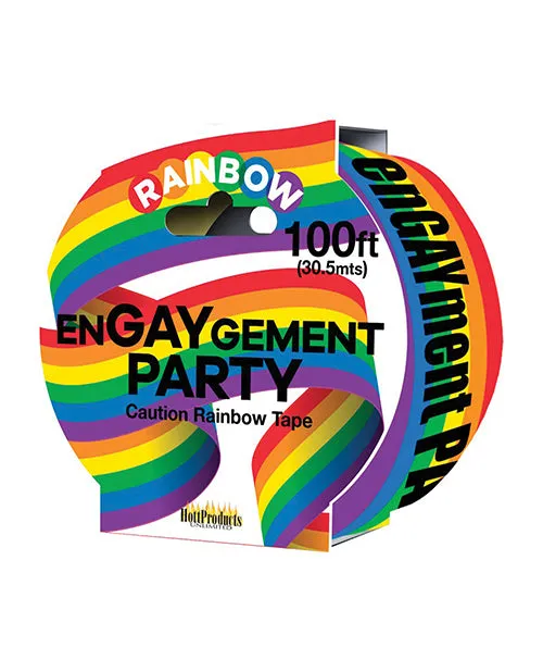 Hott Products Anal Engaygement Rainbow Style Caution Tape