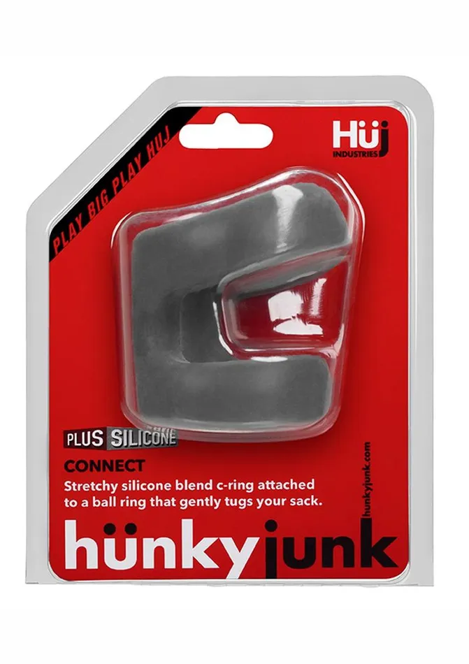 Hunkyjunk Male Sex Toys Hunkyjunk Connect Silicone Ball Tugger Cock Ring