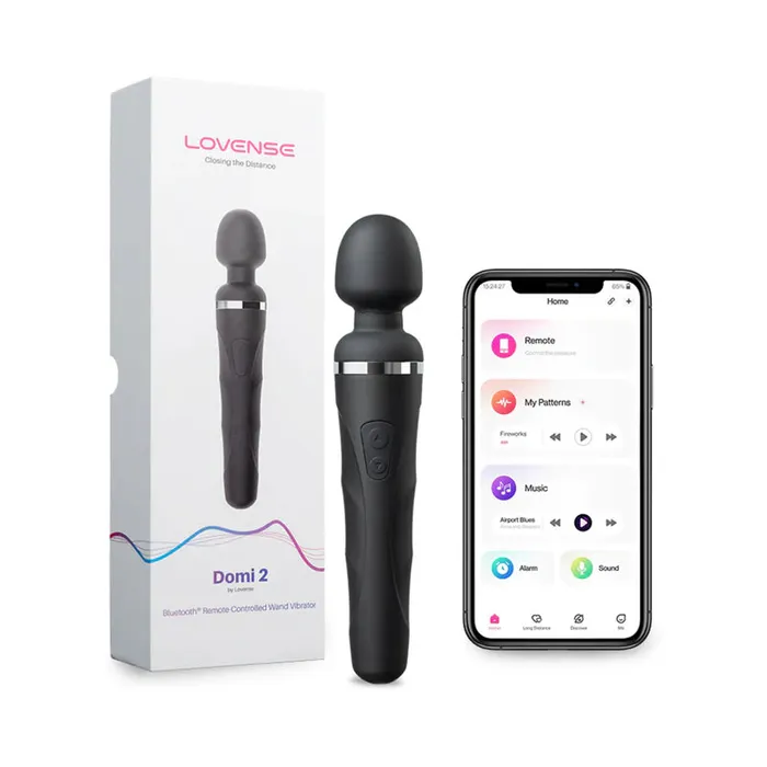 Hytto Pte Ltd Vibrators Lovense Domi 2 Mini Wand Vibrator Black