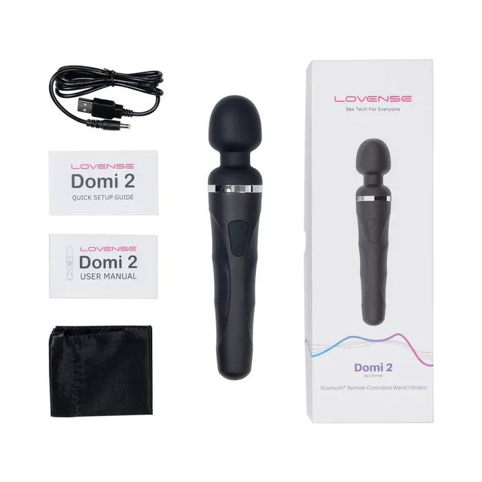 Hytto Pte Ltd Vibrators Lovense Domi 2 Mini Wand Vibrator Black
