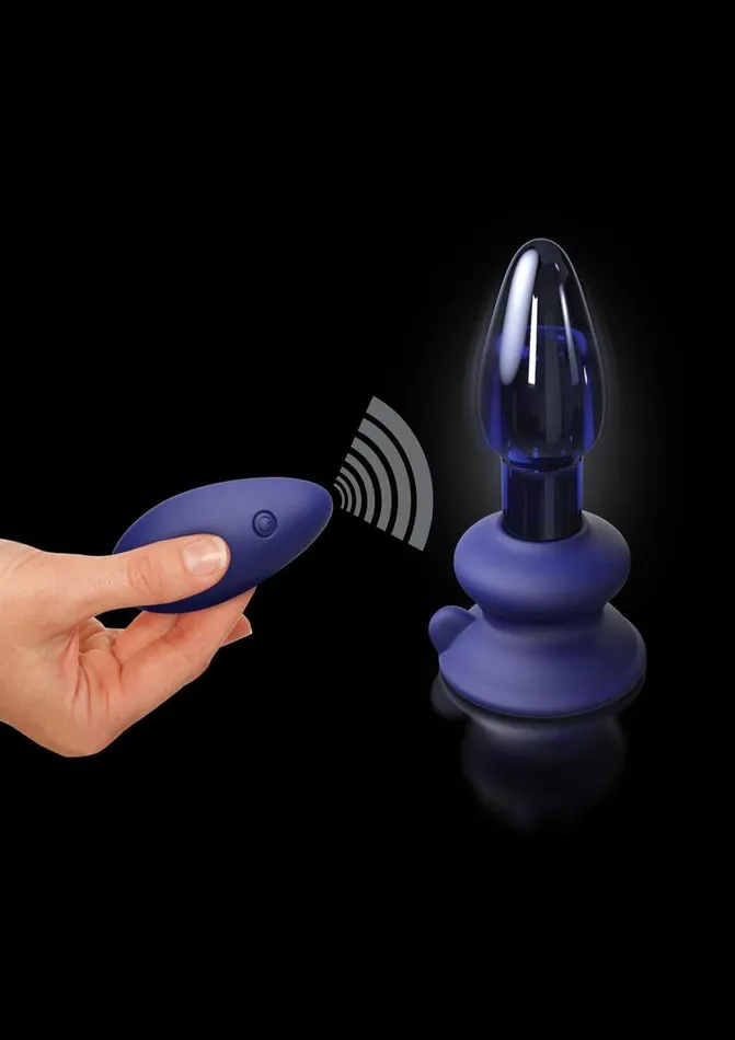Icicles No 85 Rechargeable Glass Tapered Plug with Remote Control Icicles Male Sex Toys