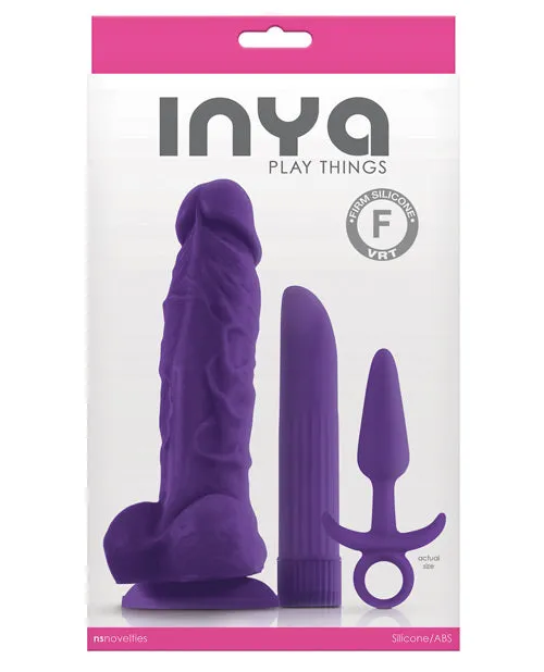 INYA Play Things Set of Plug Dildo Vibrator nsnovelties Anal INYA Play Things Set of Plug Dildo Vibrator nsnovelties Anal
