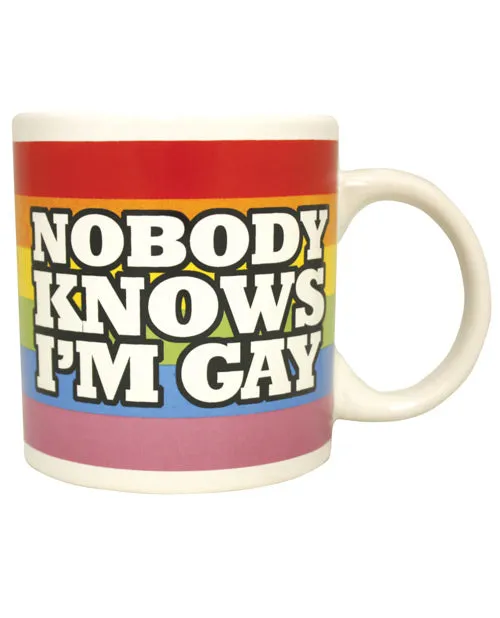 Island Dogs Vibrators Attitude Mug Nobody Knows Im Gay