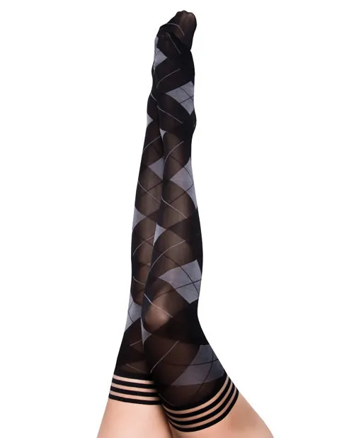 Kixies Kimmie Argyle Thigh High Size C Kixies INC Male Sex Toys