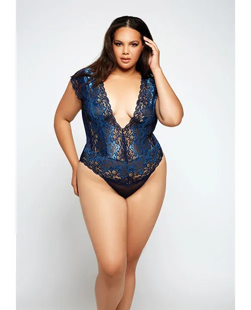Lace Mesh Deep V Teddy iCollection Male Sex Toys