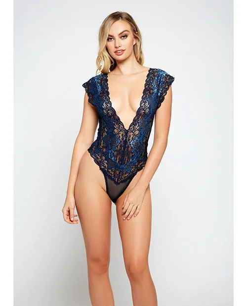 Lace Mesh Deep V Teddy iCollection Male Sex Toys