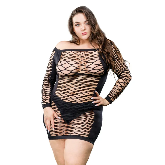 Ladies Long Sleeve Mesh Dress Beverly Hills Naughty Girl Male Sex Toys