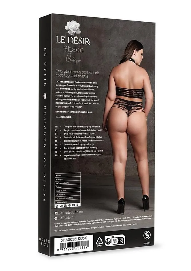 Le Desir Le Desir Shade Carpo Xlvi Two Piece with Turtleneck Crop Top and Pantie Male Sex Toys