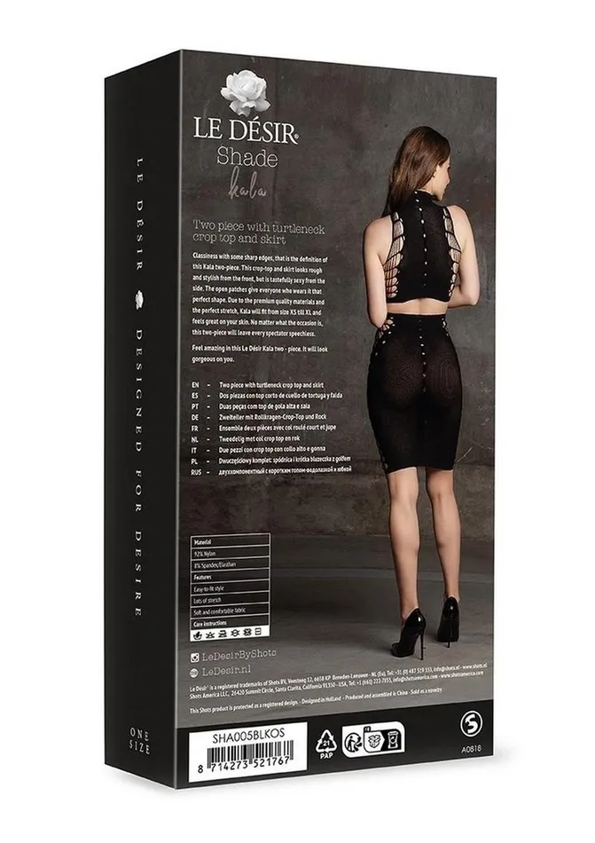 Le Desir Shade Kala Xxxvii Two Piece with Turtleneck Crop Top and Skirt Le Desir Male Sex Toys