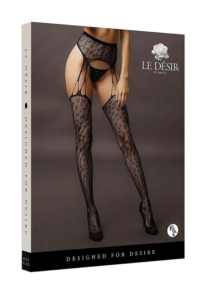 Le Desir Vibrators Le Desir Suspender Leopard Pantyhose