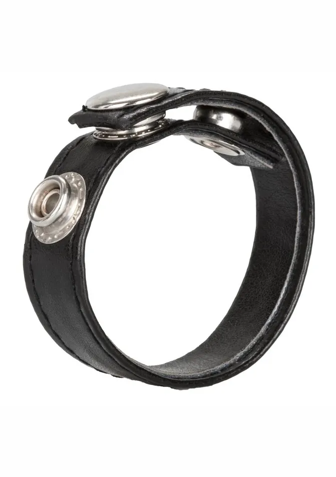 Leather 3 Snap Ring Cock Rings Male Sex Toys